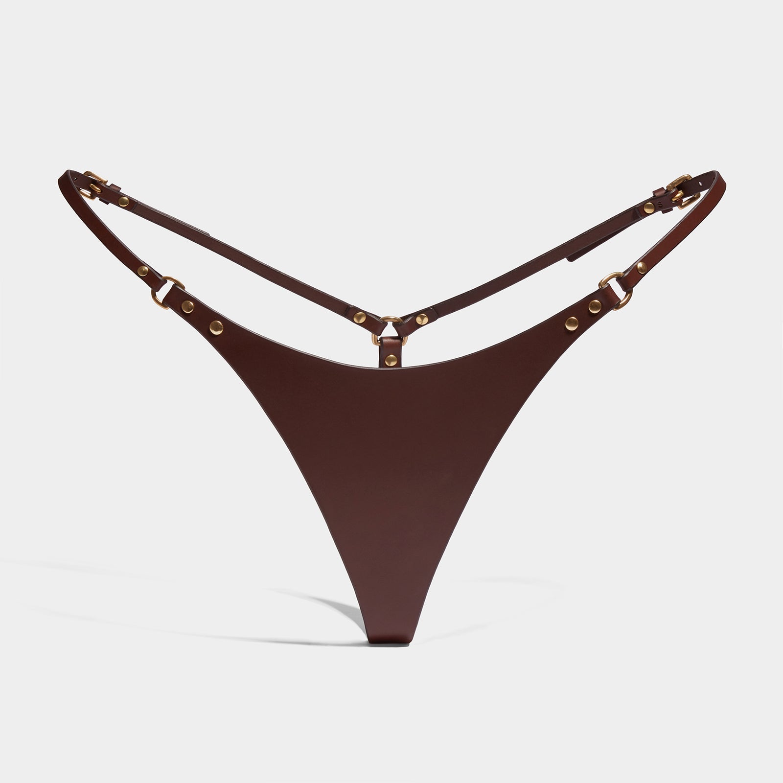 fleet ilya thin strap thong brown