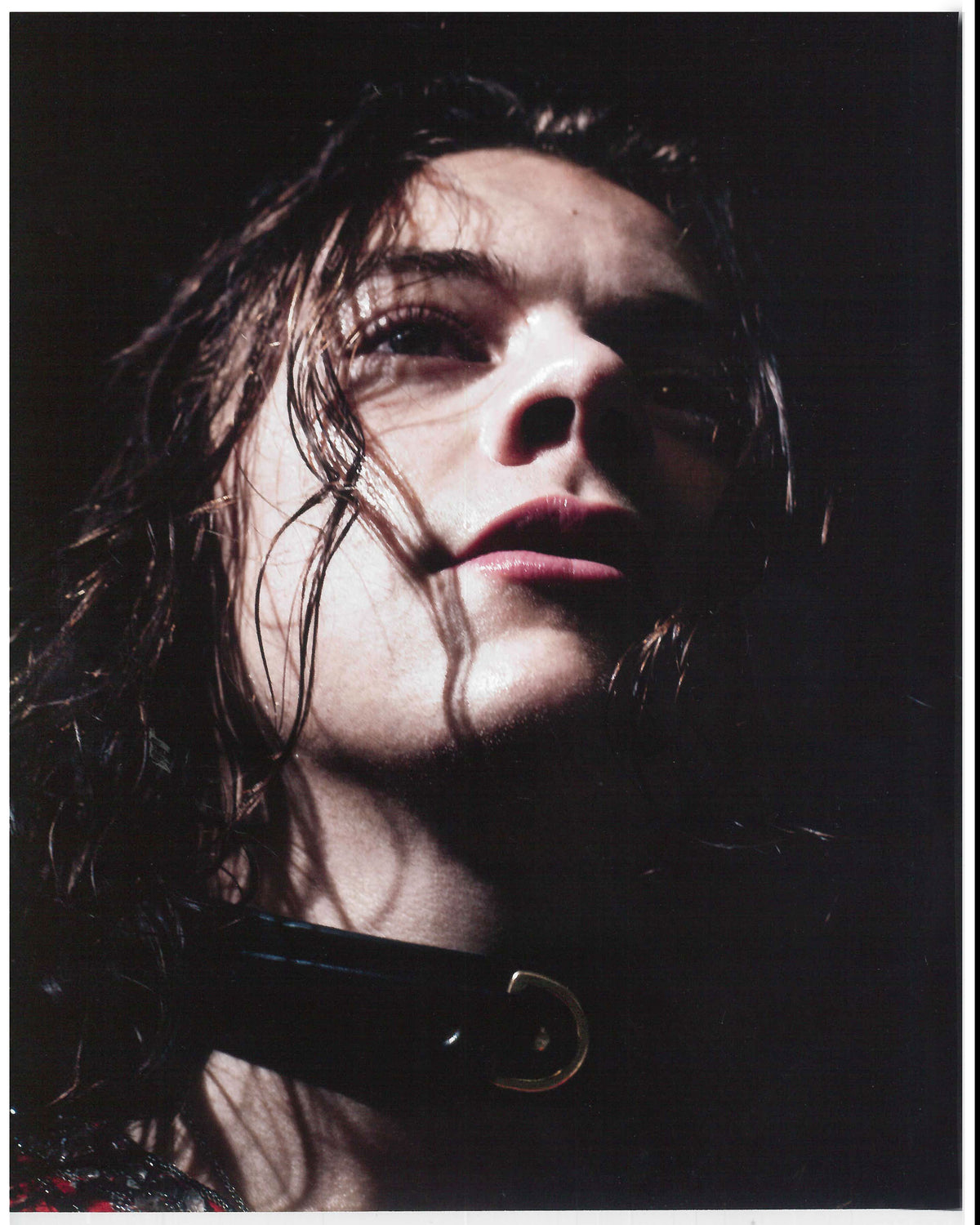 MEN'S SLIM WING COLLAR PATENT BLACK