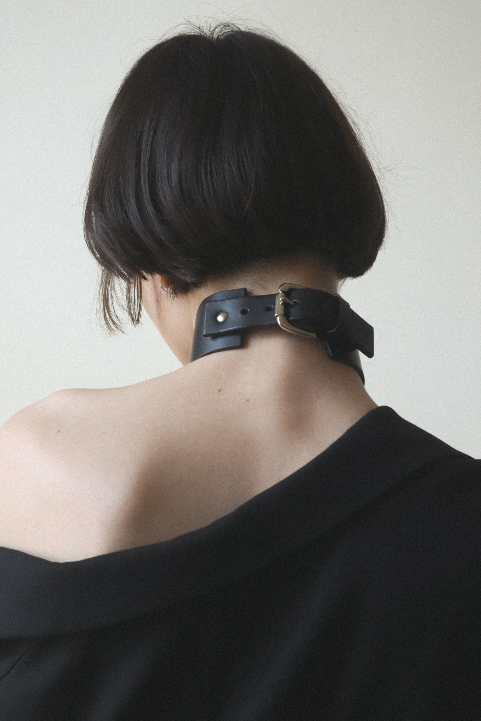 Fleet ilya black leather collar