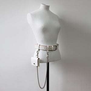 ARCHIVAL POCKET CHAIN BELT IVORY