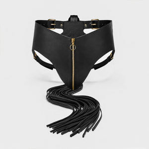 HORSE TAIL ZIP LEATHER JOCKSTRAP