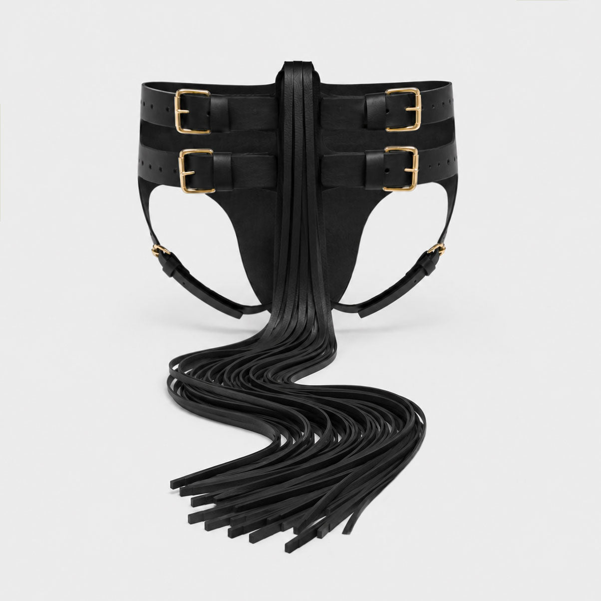 HORSE TAIL ZIP LEATHER JOCKSTRAP
