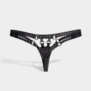 STUDDED O-RING CUT OUT KNICKERS