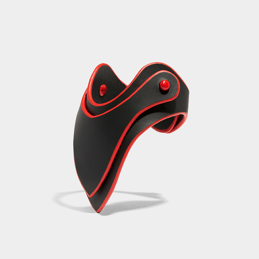 LAYERED SPIKE CUFF RED EDGE