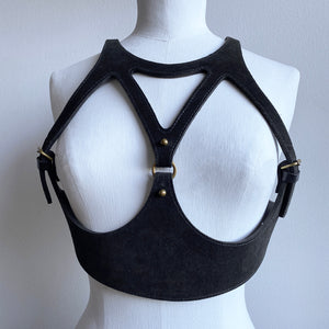 ARCHIVAL SUEDE SCULPTED TEARDROP HARNESS SMALL