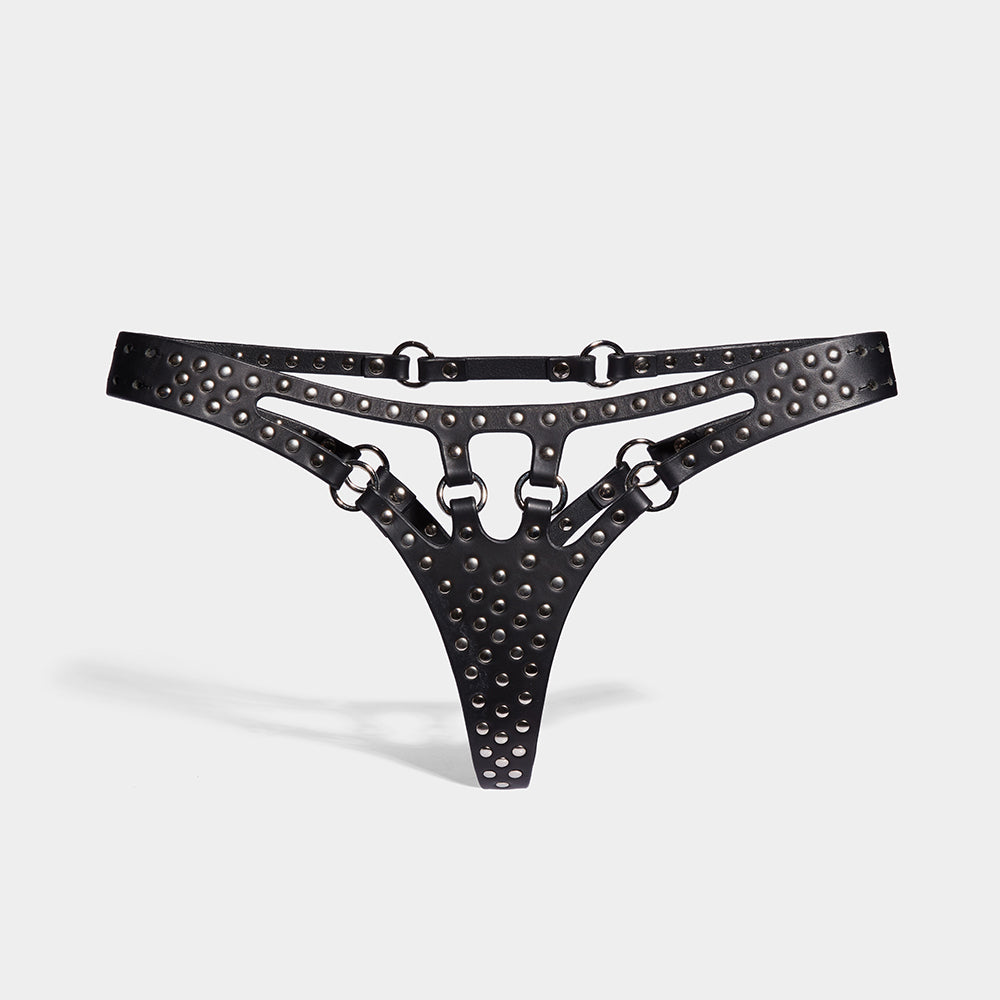 studded o-ring cut out knickers fleet ilya