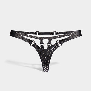 STUDDED O-RING CUT OUT KNICKERS