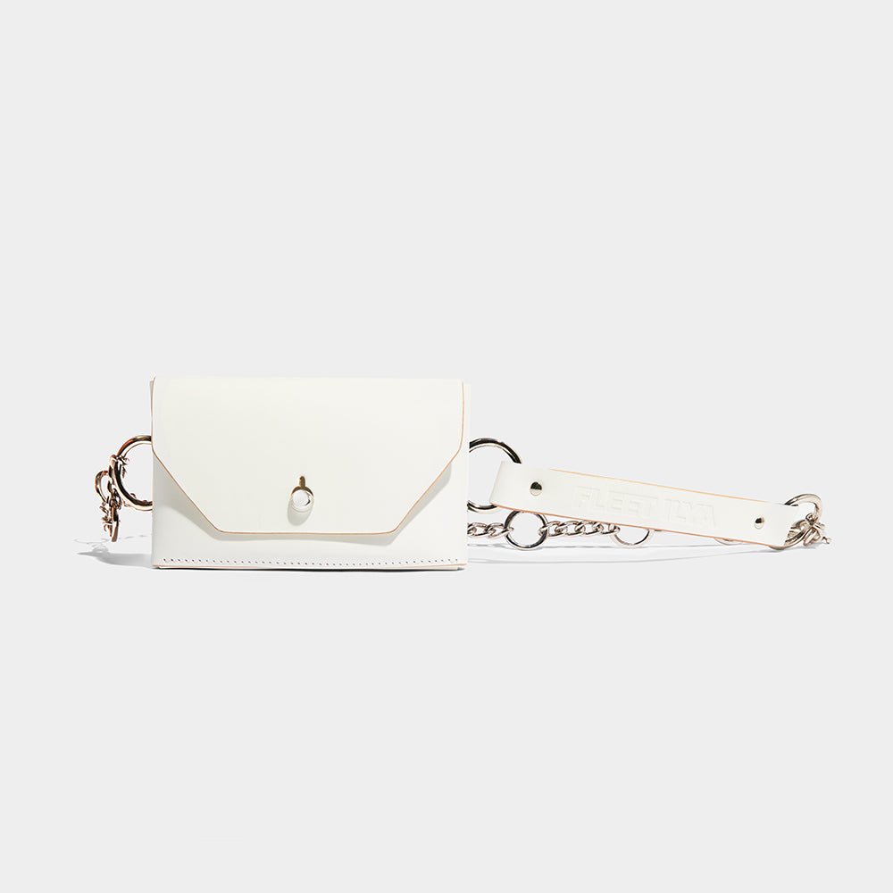 chain cross body belt bag ivory fleet ilya
