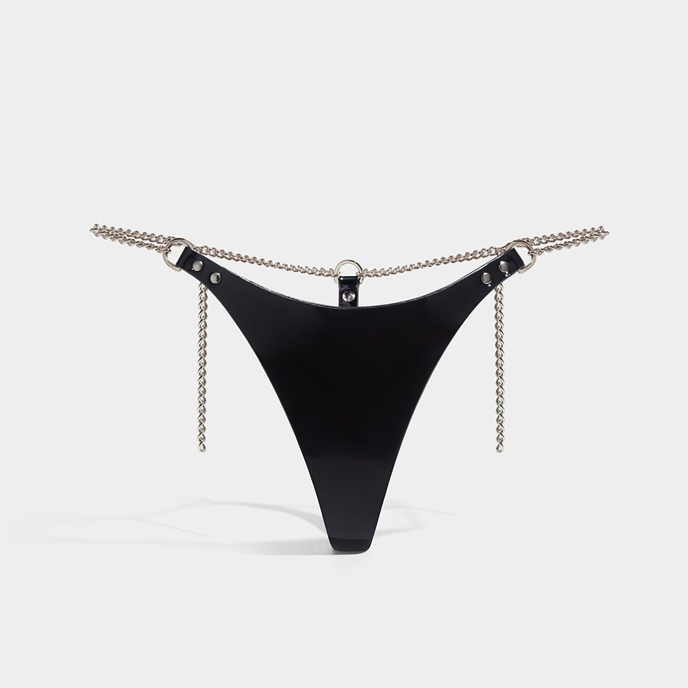 chain thong patent black fleet ilya