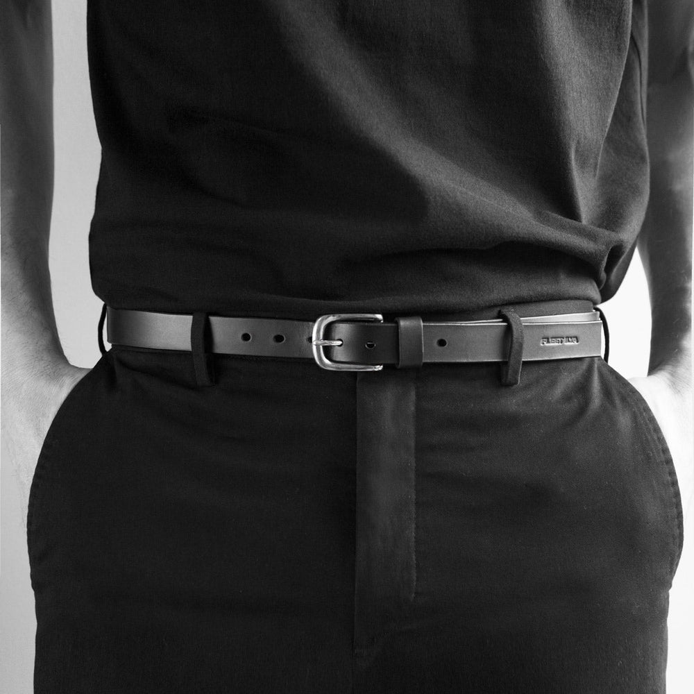 All Men's Black Leather Belts | Fleet Ilya