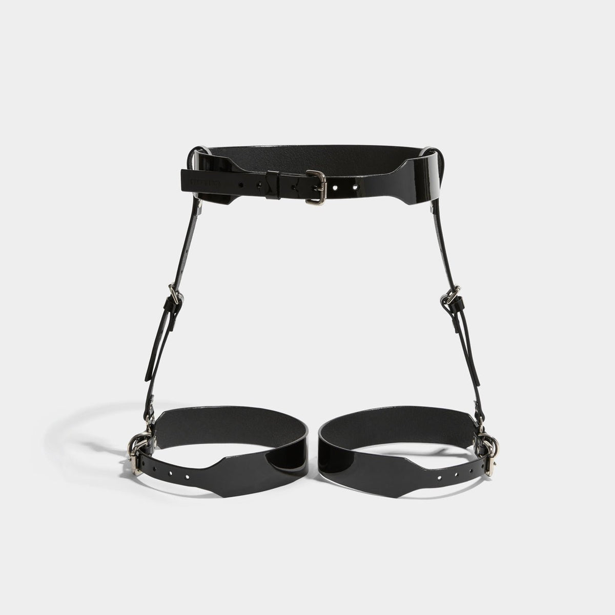 classic suspender harness black patent fleet ilya