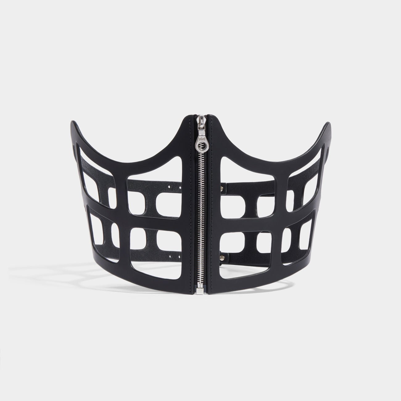 fleet ilya cut out underbust leather corset black