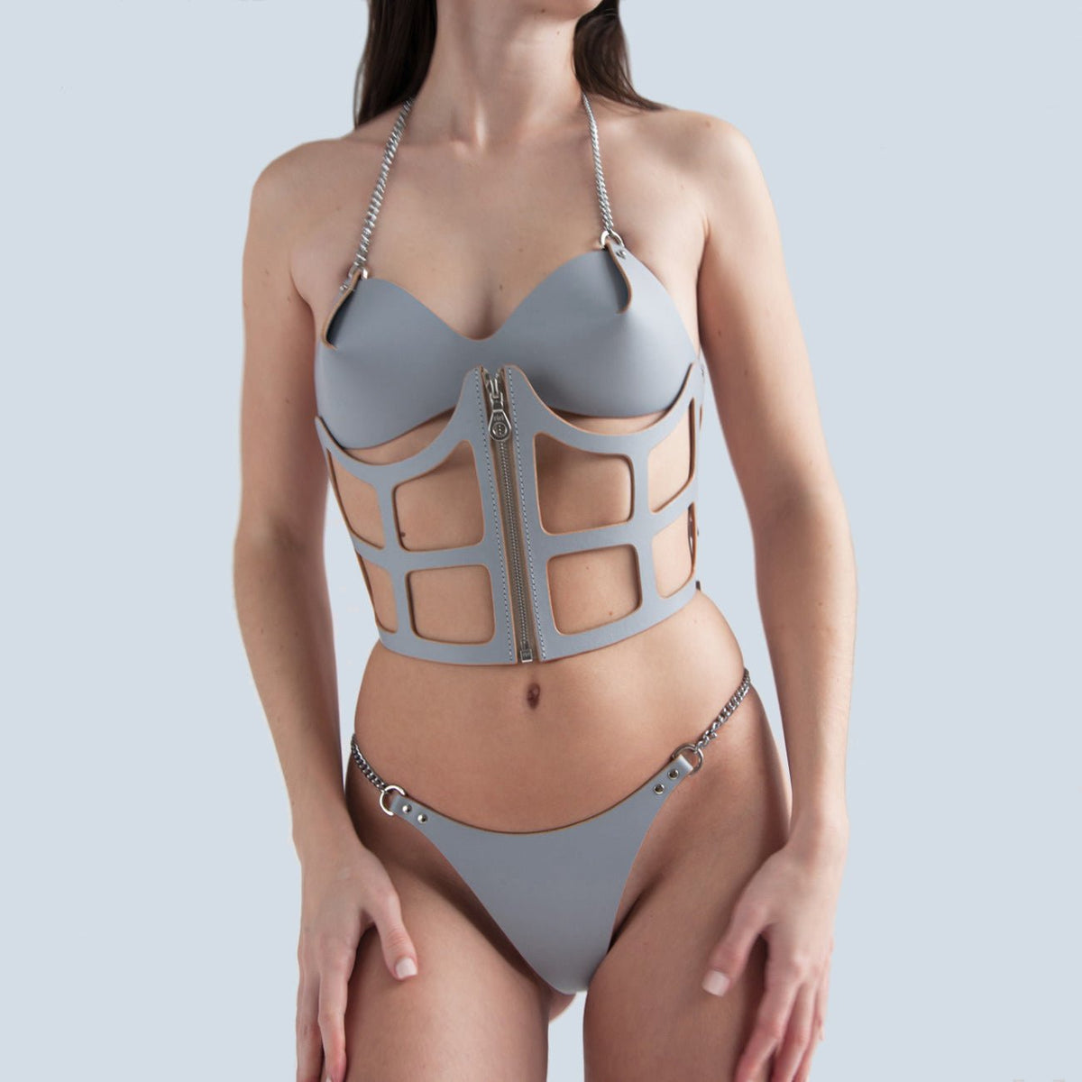 CUT OUT UNDERBUST CORSET GREY | AW21 SEASONAL | Fleet Ilya