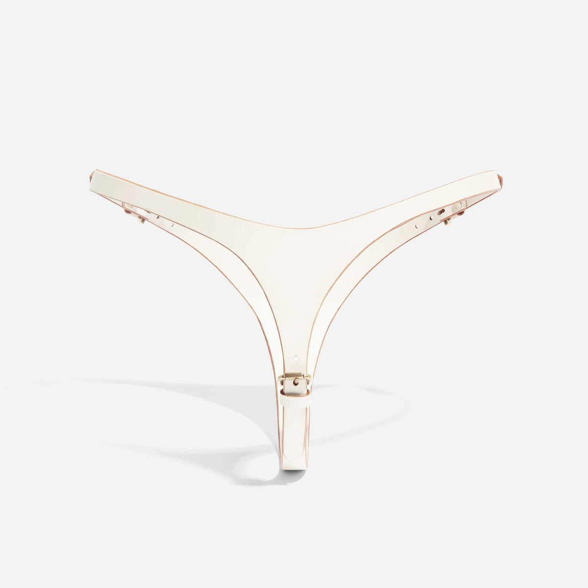DOUBLE BUCKLE THONG IVORY | Lingerie | Fleet Ilya