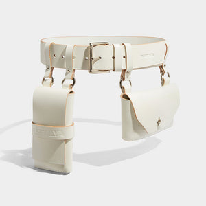 fleet ilya double pocket belt ivory
