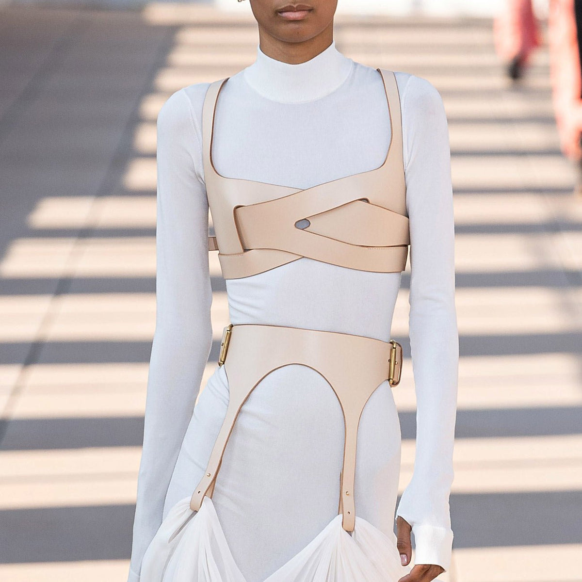 FI X DL GARTER HARNESS NATURAL | FI X Dion Lee | Fleet Ilya