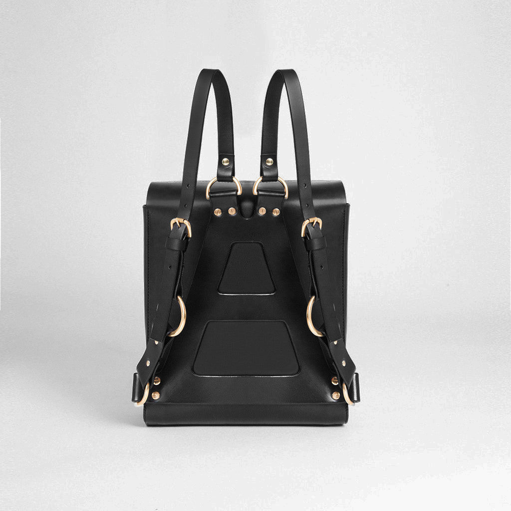 black leather harness backpack HARNESS BACKPACK BLACK | Signature Leather Accessories