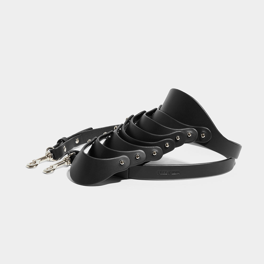 LAYERED SHOULDER PIECE BAG STRAP BLACK | SPRING SUMMER 2020 | Fleet Ilya