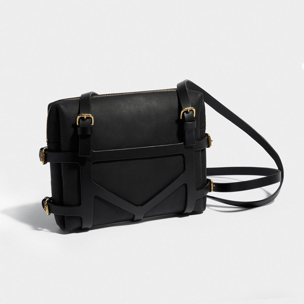 black leather harness backpack Medium Harness Bag
