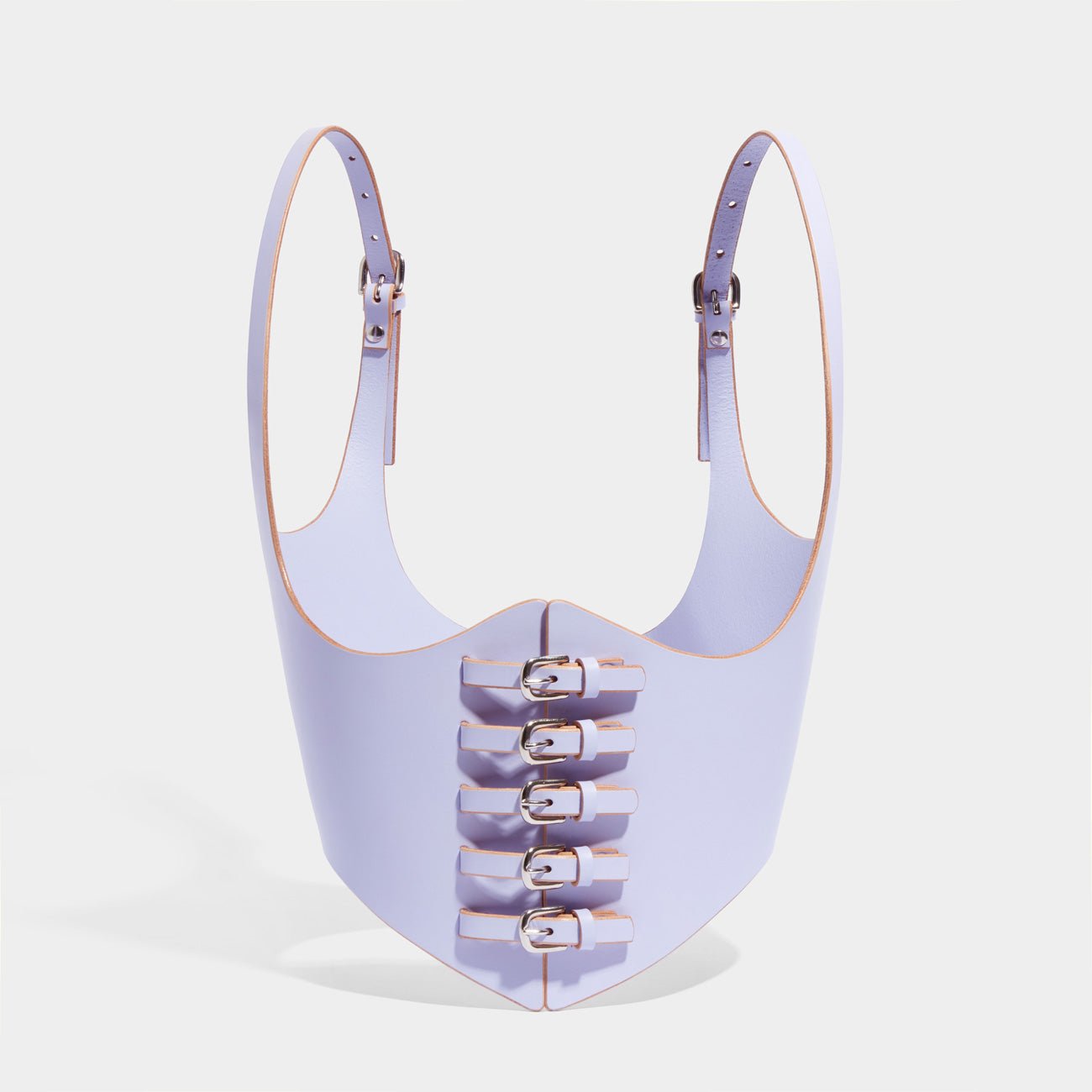 multi buckle corset lilac