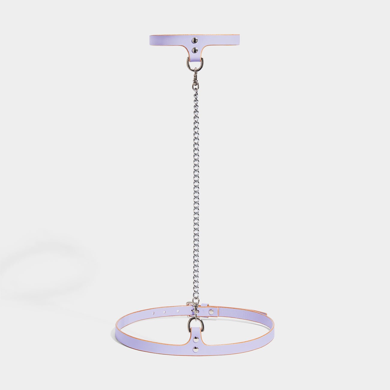 fleet ilya slim chain collar & belt lilac