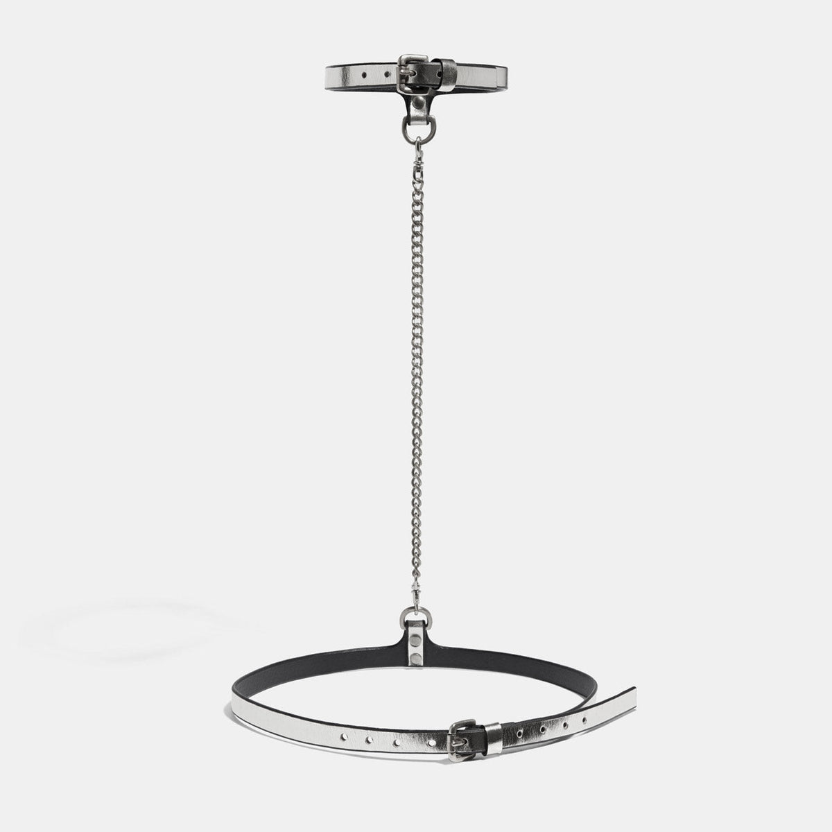 SLIM CHAIN COLLAR & BELT - SILVER | SPRING SUMMER 2020 | Fleet Ilya