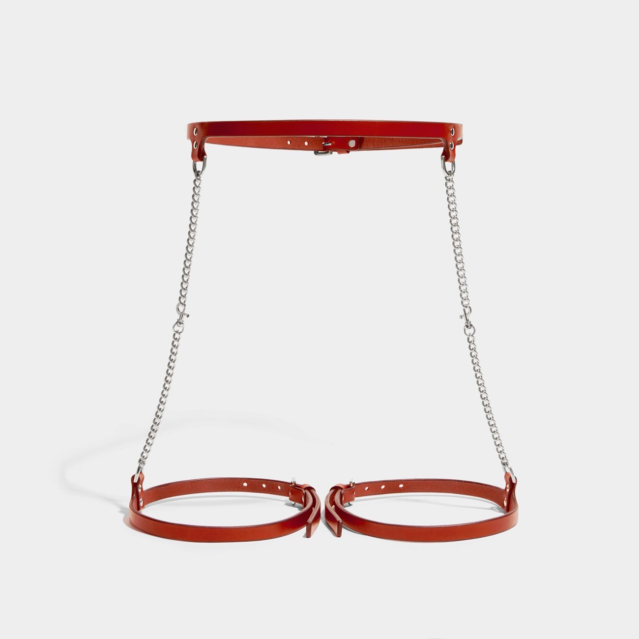 slim chain suspender harness red fleet ilya