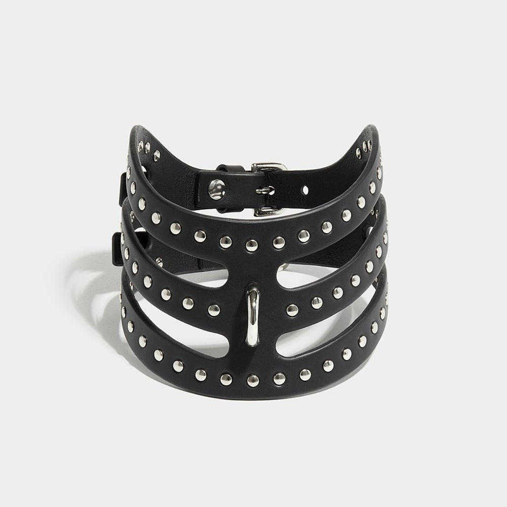 fleet ilya studded cut out posture collar