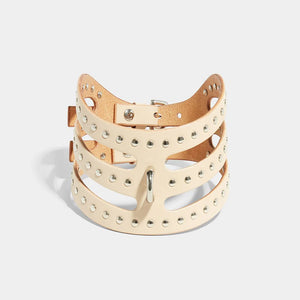 STUDDED CUT OUT POSTURE COLLAR