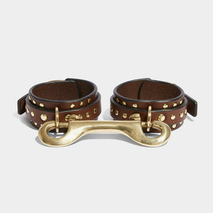 thin studded cuffs brown fleet ilya