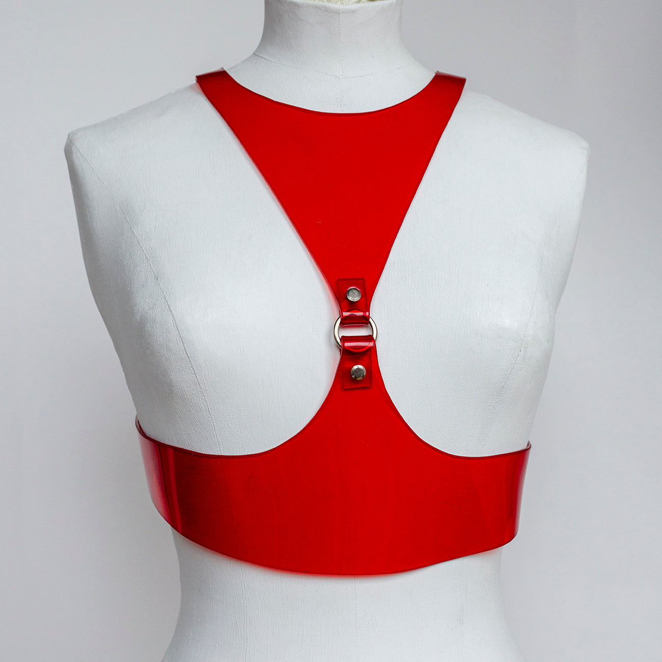 ARCHIVAL PVC TRIANGLE PIECE HARNESS RED S