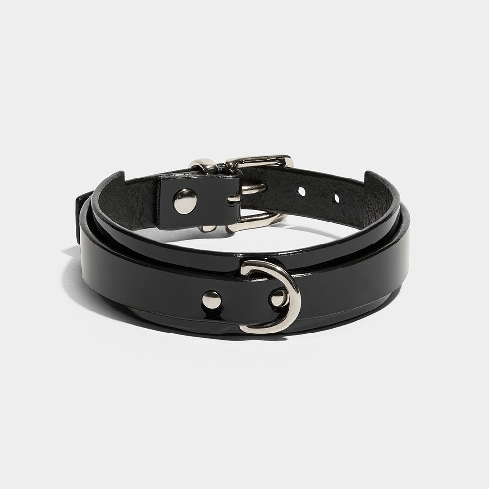 fleet ilya men's wing collar patent black