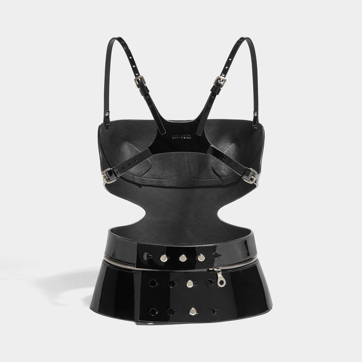 ZIP PEPLUM CORSET BLACK PATENT | Harnesses & Bodypieces Autumn Winter | Fleet Ilya
